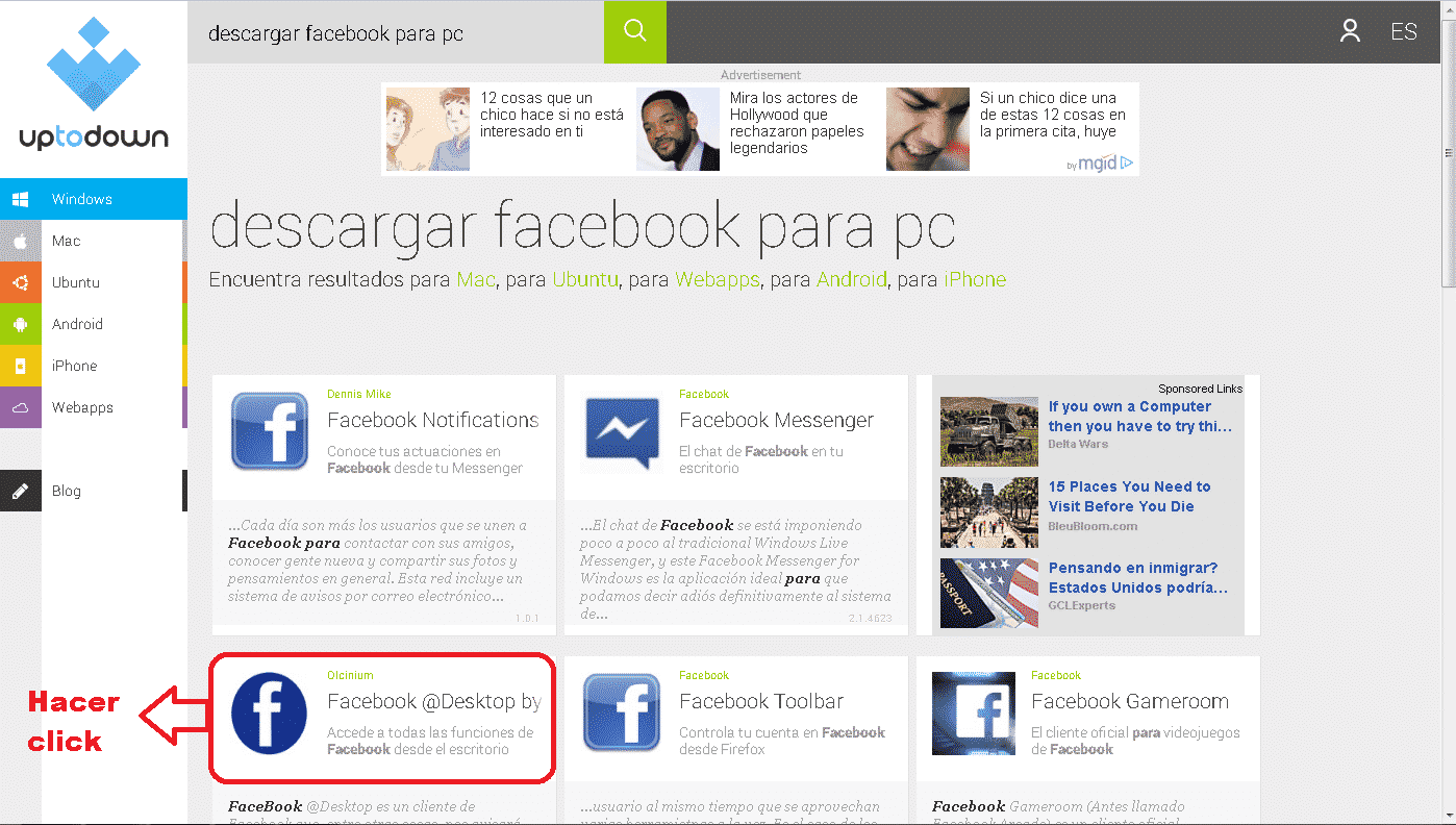 facebook descargar pc