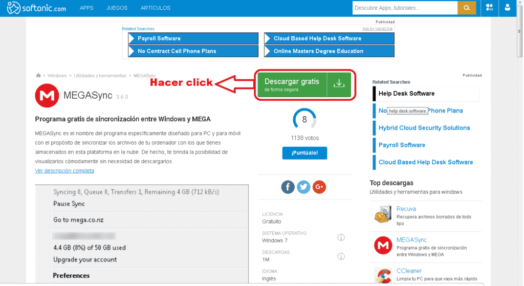 descargar mega para pc