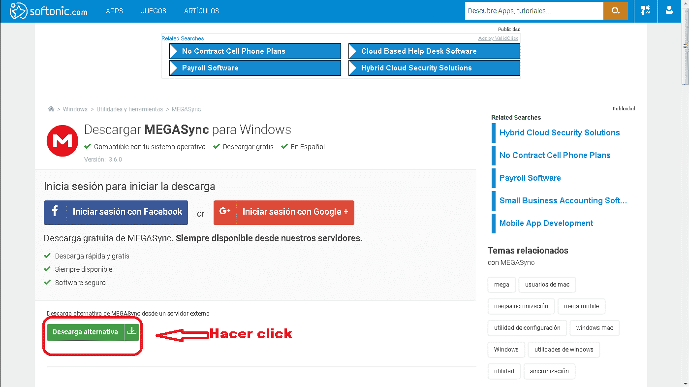 descargar mega para pc