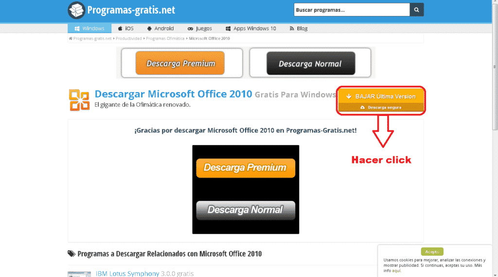 descargar word 2010 gratis